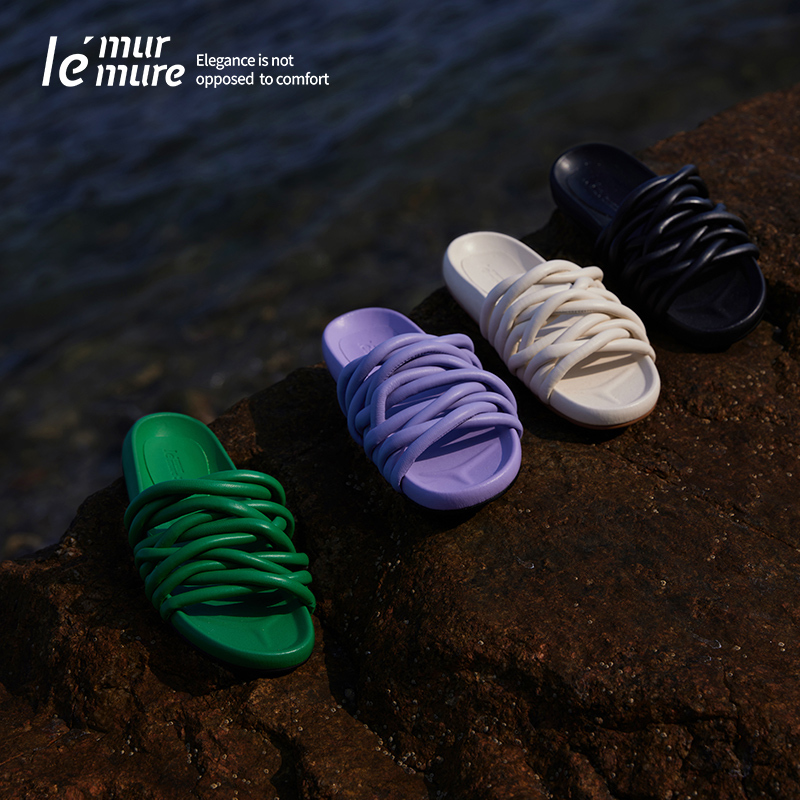 Le' Murmure Styling Tool "Twist Slippers" Designer Imported Sheepskin ins Casual Style Slippers for Women
