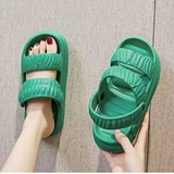 Тапочки, нескользящая обувь на платформе, сандалии, трендовые слайдеры, мягкая подошва