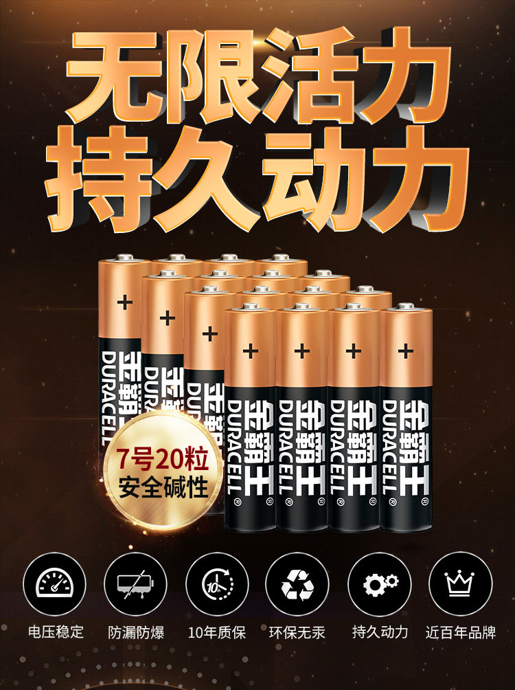 巴菲特收购品牌 金霸王 5号/7号碱性电池 12节 图1