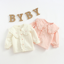 Female baby shirt 2020 new girls foreign style shirt children Korean cotton baby shirt baby cardigan autumn