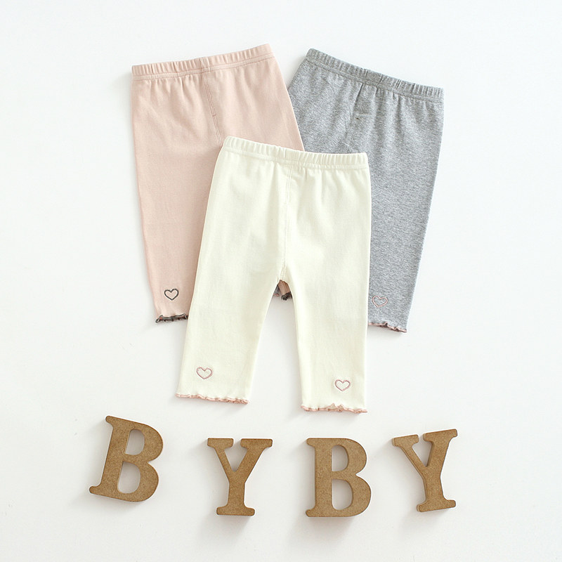 Female baby inside lap pants outside wearing 1-3 years 2 Summer slim 0 Pure cotton 4 Baby long pants Boys Ocean Girl's pants