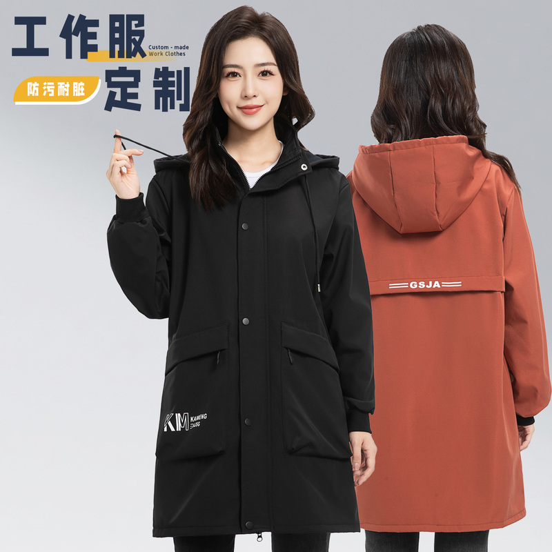 Women's New Style Apron for Adults, Waterproof and Dustproof Long-Sleeved Apron for Home Kitchen Use, Winter Fleece-Lined and Thickened Work Clothes for Men