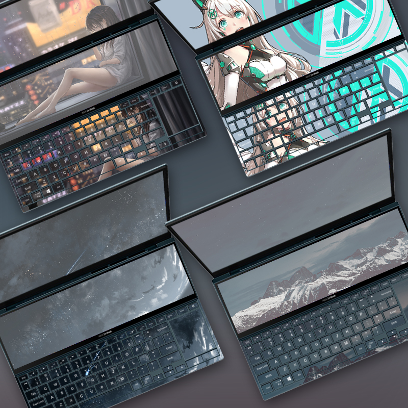 SUSTech Lingyao X2 DUO Dual-screen computer protective film UX4000F Custom ice blades 4 5 Double screen pens Electric cling film 14 inch Deluxe 14S protective film 2021 Outer