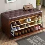 Американский стиль с твердым деревом для обувной шкаф для обувного шкафа для дома вход для хранения хранения хранения