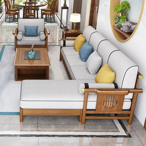 Китайский современный и минималистичный диван из натурального дерева, мебель, наука и технология