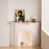 Кремовый белый каминный шкаф+легкая зона (гранулярная поверхность)