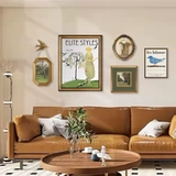 Декоративная картина во французском кремовом стиле, ретро-американская гостиная, диван, фон, настенная живопись, комбинированная роспись в нише для столовой