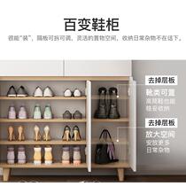 Shoe cabinet household large capacity with high belt hanging clothes in one province space to enter the doorway doorway closed locker