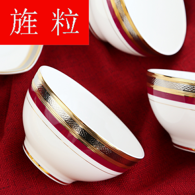 Continuous grain dishes suit tangshan ipads porcelain tableware suit dishes with Korean ceramics tableware European - style gifts