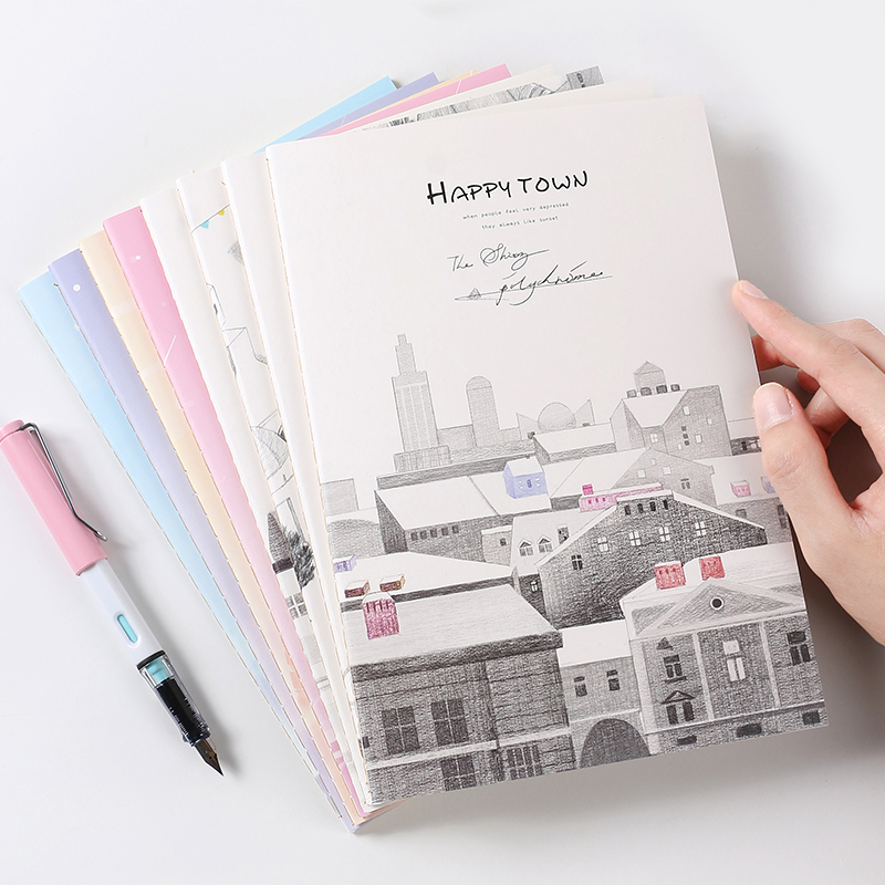 Senmu notebook notepad thickened Korean small fresh female simple b5 large notebook car thread stitching this college student creative small book student a5b5 diary stationery notebook