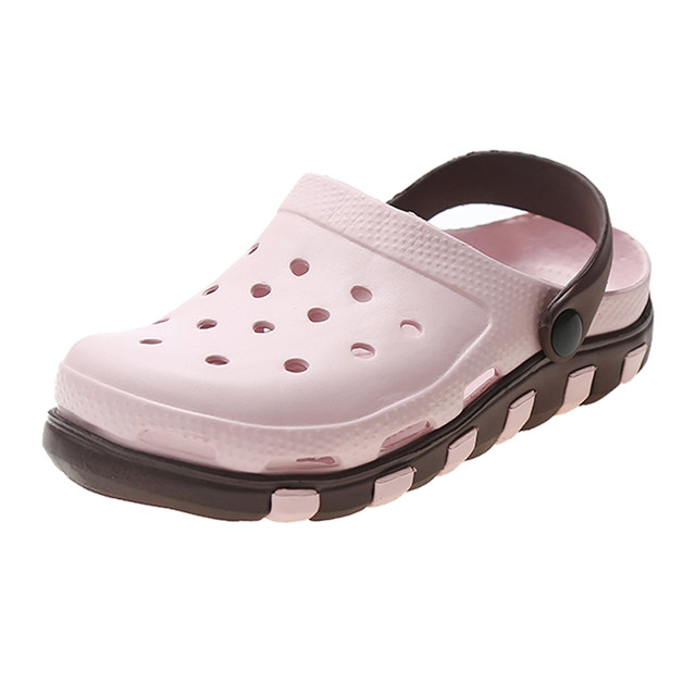 2024 New Croc Shoes Women's Trendy Summer Couples Beach Shoes Men's Non-Slip Baotou Cute Nurse Shoes Non-Slip