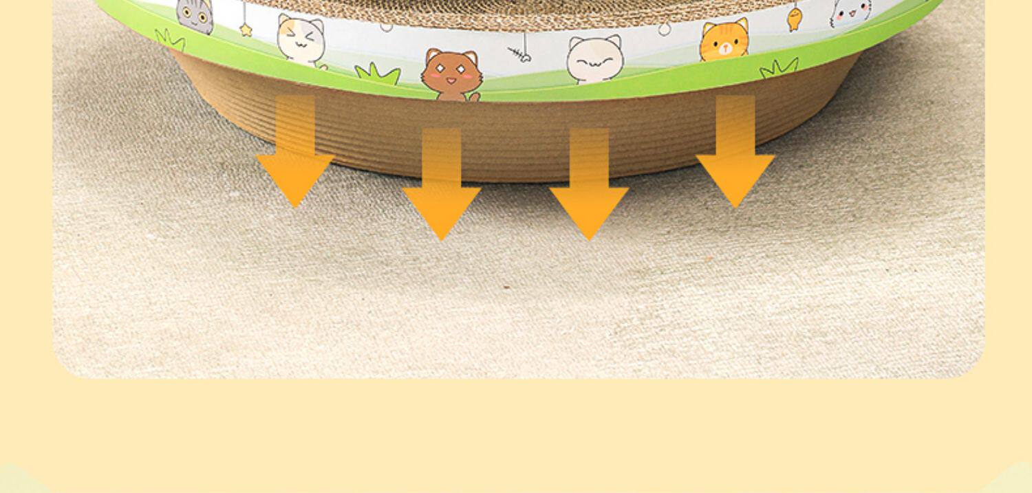 Когтеточка 猫抓板猫窝一体耐磨耐抓不掉屑圆形特大号瓦楞纸猫爪板盆猫咪玩具