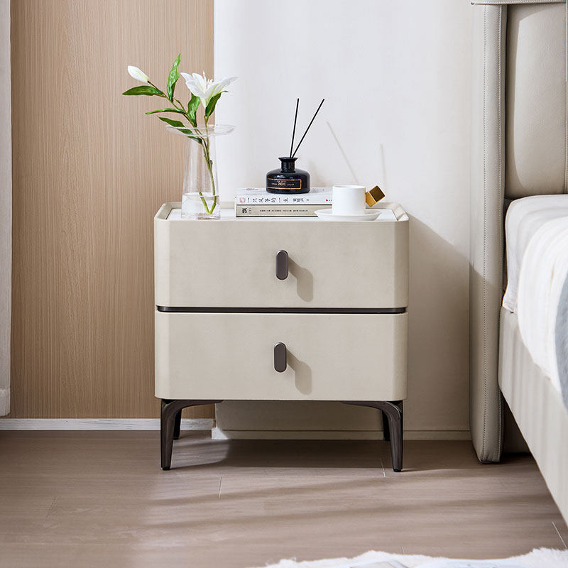 Lin's Home Willy-style Minima Small Bed Head Cabinet Bedroom Superior Rock Board Bedside Cabinet Lin's Wood Industry LS417-Taobao
