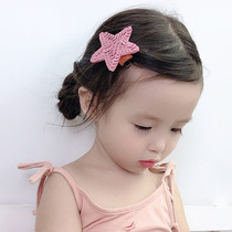 Childrens hair accessories Five-pointed star sequin hair clip Korean fashion girl headdress Hair card little girl decoration with hair accessories