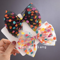 Super fairy childrens headdress big bow hairpin Little girl hair hair accessories Girl princess cute mesh clip