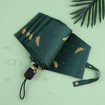 Automatic umbrella folding sunny and rainy dual-use umbrella Womens parasol black glue upf50 sunscreen UV-proof sun umbrella