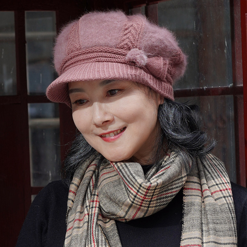 Old Man Hat Woman Winter Older Hair Hat Grandmother Mama Hat Hat Warm Rabbit Hat