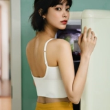 Майка топ, белый топ с чашечками, черное нижнее белье, красивая спина, популярно в интернете