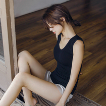 Sling women wear warm velvet vest outside the bottom net red Hyuna knitted vest bandeau with chest pad top