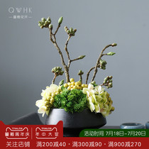 New Chinese zen simulation flower ornaments High-quality entrance living room decoration fake potted home high-end fake flowers