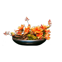 Hotel turntable flower table flower artificial flower round round table restaurant tabletop middle fake flower villa high-end decoration