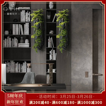 New Chinese emulated welcome guest pine tree green planting wall-mounted tea room tea house Xuanguan Clubhouse-Like Inter-Board Soft-Fit Item Swing