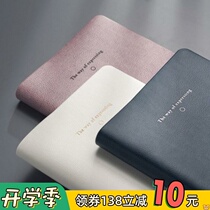Wenya Korea full retro soft leather Handbook Diary office perpetual calendar blank horizontal line notebook notepad