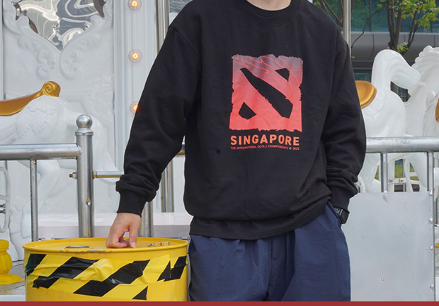 DOTA2 TI11新品秋季卫衣 长袖T恤 男士秋装LOGO刀塔款国际邀请赛