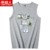 Áo vest nam cực nam thương hiệu mùa hè mặc cá tính xu hướng cotton nam vest lỏng không tay áo thun thể thao - Áo vest cotton khoác vest nữ Áo vest cotton
