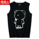 Áo vest thể thao nam cực nam mùa hè không tay áo thun cotton nam in cá tính bó sát áo vest thương hiệu - Áo vest cotton áo phao lông vũ