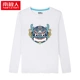Áo thun nam tay dài cotton Nam Cực quần áo mùa thu trên quần áo mặc mùa hè và mùa thu cá tính hươu thanh xuân từ bi thủy triều