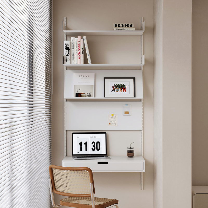 Bookshelf with Storage [Balcony Bay Window Storage Rack] Wall-Mounted Bookshelf for Small Apartment Office Desk Bedroom Display Shelf