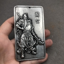 Antiques and miscellaneous Guan Gong pendants waist tags and hand tags double-sided Guan Gong handles ornaments home crafts