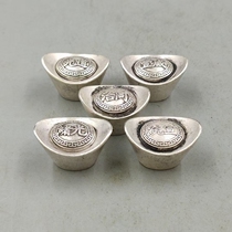 Ancient coin silver ingots Yuanbao Five emperors silver ingots with small number after small number of five imperium Home Crafts Pendulum copper ingots