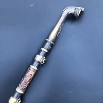 Ancient miscellaneous copper pot Miscellaneous tobacco - old tobacco nostalgia for the Longfeng retro smoke pole