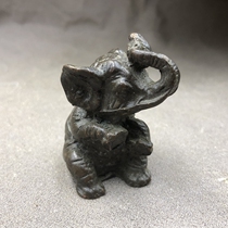 Ancient miscellaneous twelve zodiac elephant piece piece of small household copper handle piece