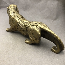 Ancient Play Miscellaneous Bronze Ware Golden Money Leopard Home Craft Pendulum retro bronze ware