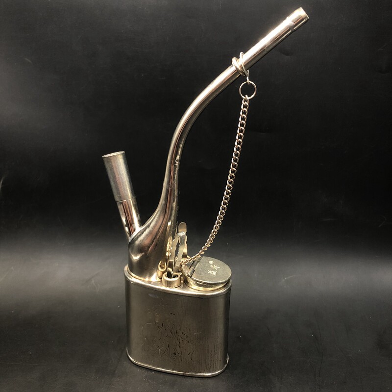 Tobacco Smoking Bag Pan Water Cigarette Bag-Old Silver Pot Old Smoke Pot Old With Smoke Apparatus Tobacco Pipe