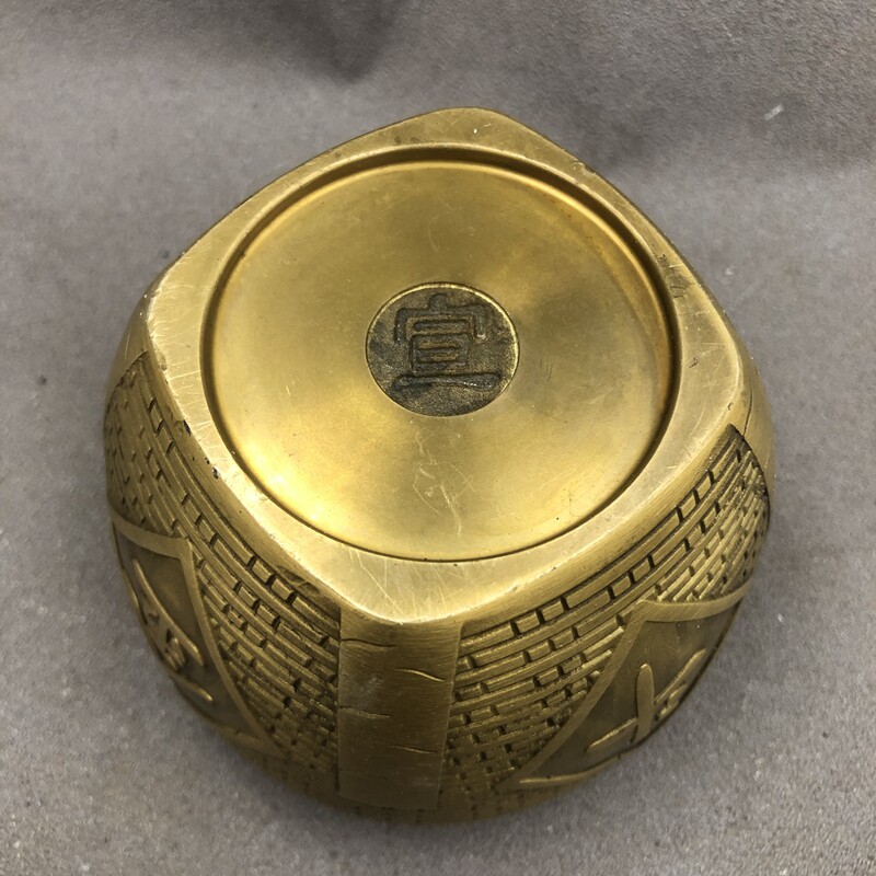 Antique miscellaneous bronze incense burner day into bucket gold ashtray medium home craft decoration