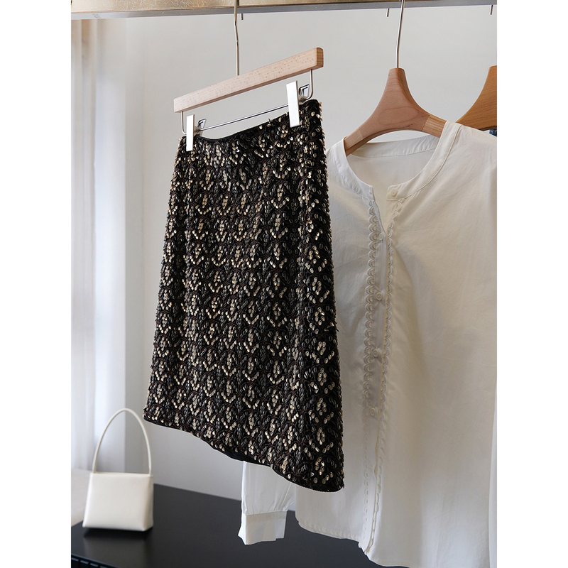 In Stock Now, Goodbye 50% off! Selling Like Hotcakes Offline! Brilliantly Crafted Sequined High-Waisted Bodycon Short Skirt for Women『Tzzs007』
