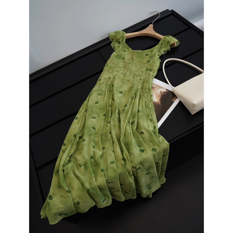 In Stock Now: Say Goodbye to 50% off Wizard of Oz! Romantic Style Ruffled Lace Patchwork Dress for Women《Uzzr016》
