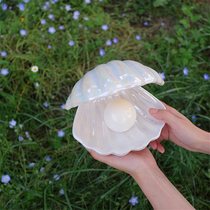 ins Pearl Shell Lamp Maiden Dream Atmosphere Night Light Fairy Room Rental House Remodel Gift Decoration Lamp