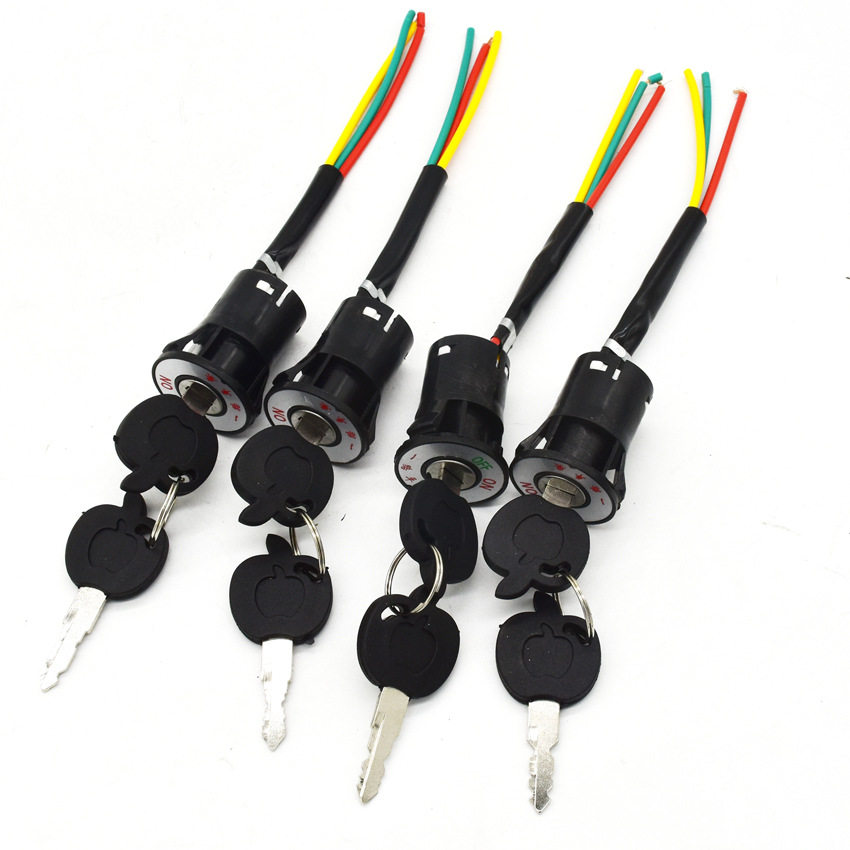 Factory electric car head lock 2-wire 3-wire power switch lock electronic door lock ignition lock