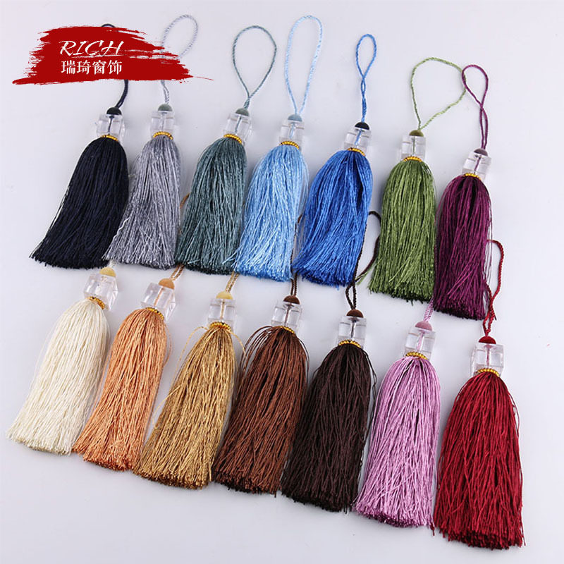 Factory direct sales Square hanging ear DIY home improvement small hanging ball curtain table flag decoration lace tassel