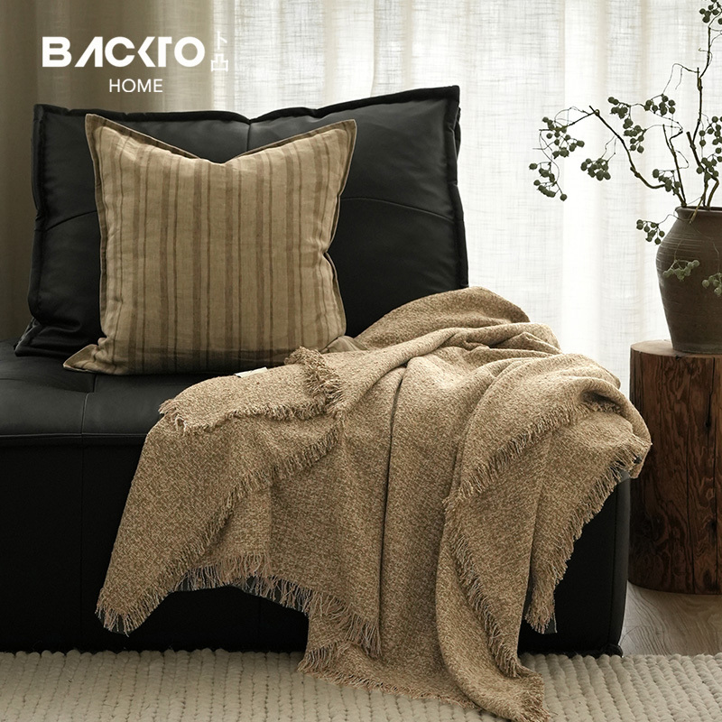 Backto Wabi-Sabi Style Blanket Sofa Throw Living Room Bedroom Bed End Blanket Cover Blanket Guesthouse Model Room