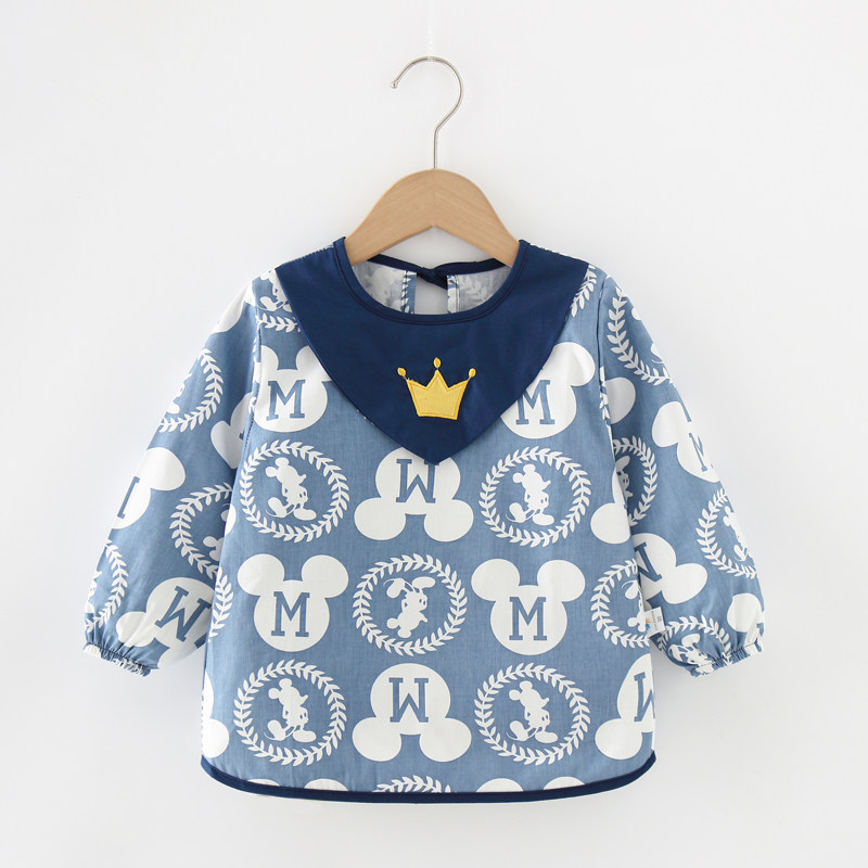 Children around long sleeved boy baby eating water and dirty proof girl autumn cotton coat anti-cloak