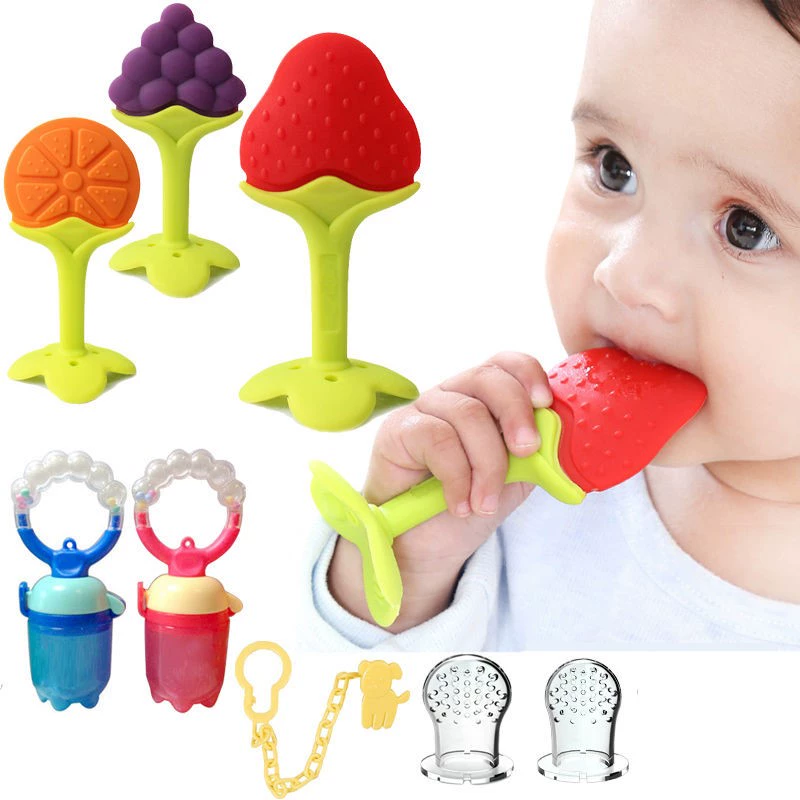 Molar toy baby silicone gel mềm có thể được đun sôi hộp bảo quản cho trẻ sơ sinh - Gutta-percha / Toothbrsuh / Kem đánh răng