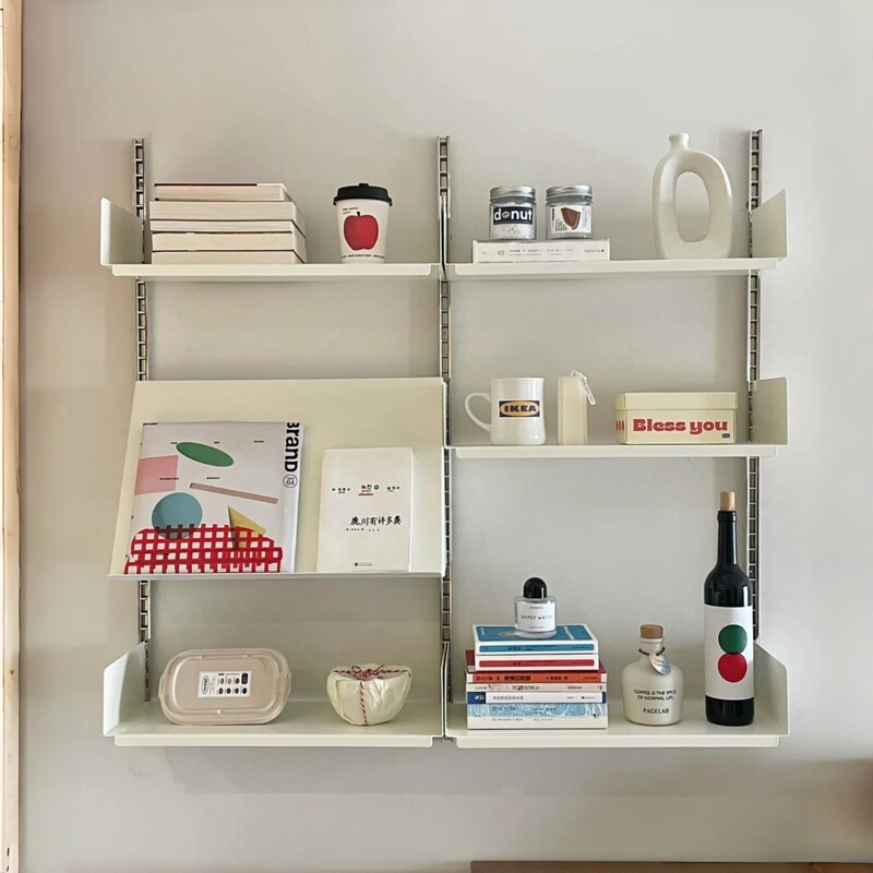 Simple Wall-Mounted Storage Rack with Multiple Shelves, Wall Bookshelf, Drilled Hanging Display Rack, Book Storage Rack Simple Wall-Mounted Storage Rack with Multiple Shelves, Wall Bookshelf, Drilled Hanging Display Rack, Book Storage Rack
