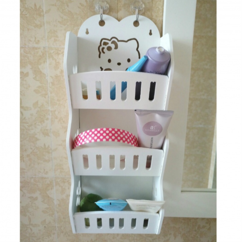 Punch-free bathroom bathroom rack bedside storage rack wall-mounted toilet washroom countertop shelf