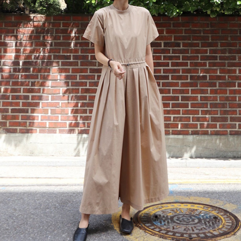 Wide-leg jumpsuit women's Korean version loose large size nine casual pleated jumpsuit student bf style casual suit tide